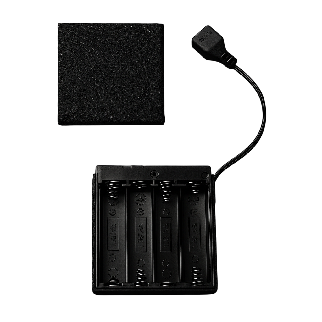 Himmelwerk Batterie-Box schwarz für Sternenhimmel – kompakte 12V-Versorgung für LED-Projekte